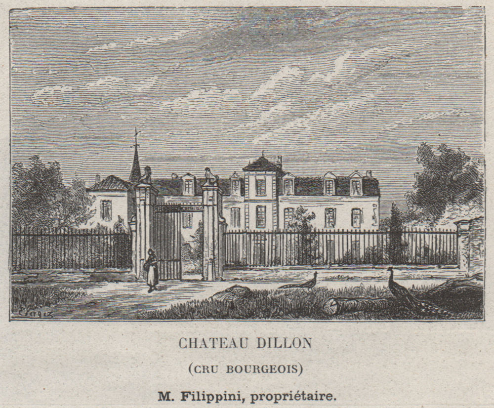 MÉDOC. BLANQUEFORT. Chateau Dillon (Cru Bourgeois). Filippini. SMALL 1908